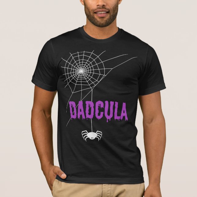 Dadcula Dripping Blood Font and Spider T Shirt (Framsida)
