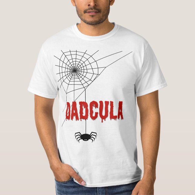 Dadcula Dripping Blood Font and Spider T Shirt (Framsida)