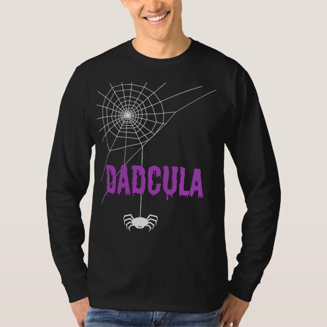 Dadcula Droppande Blod-teckensnitt och Spindel T Shirt (Framsida)