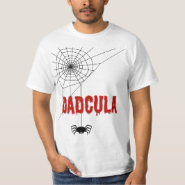 Dadcula Droppande Blod-teckensnitt och Spindel T Shirt