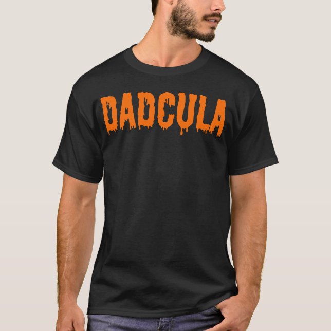 Dadcula halloween-familj t shirt (Framsida)