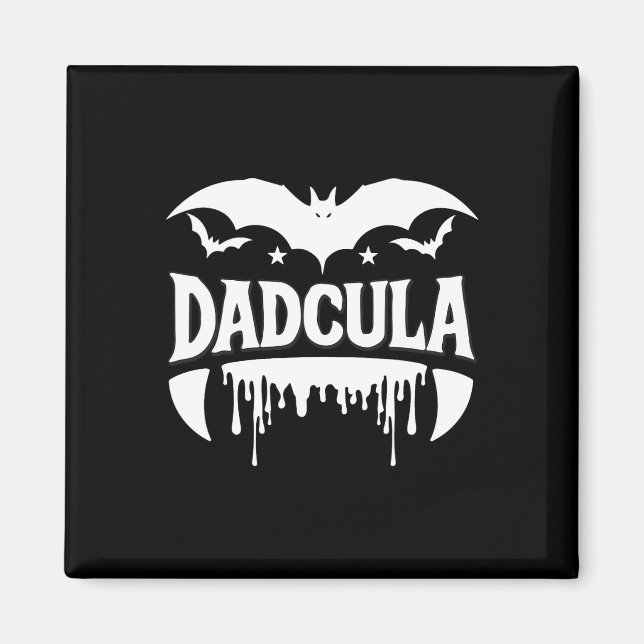 Dadcula Halloween Fladdermus Vampire Fangs Flowing Magnet (Framsidan)