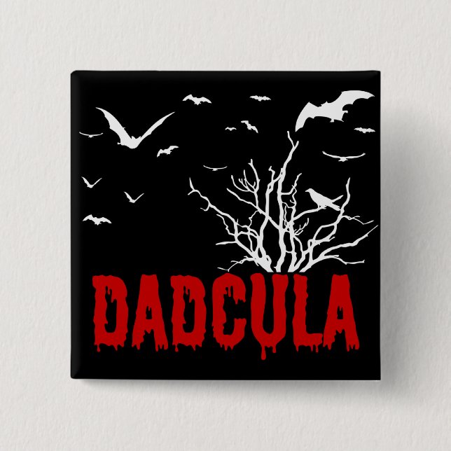 Dadcula Red Dripping Font Flies-Fladdermöss Knapp (Framsida)