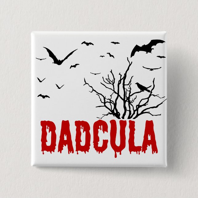 Dadcula Red Dripping Font Flies-Fladdermöss Knapp (Framsida)