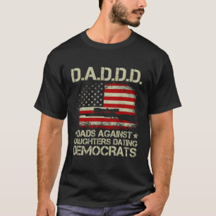 Daddd Gun Pappor mot döttrar som är demokrater T Shirt