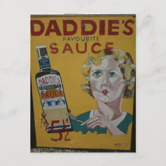 Daddies reklam för vintage av såser poster vykort