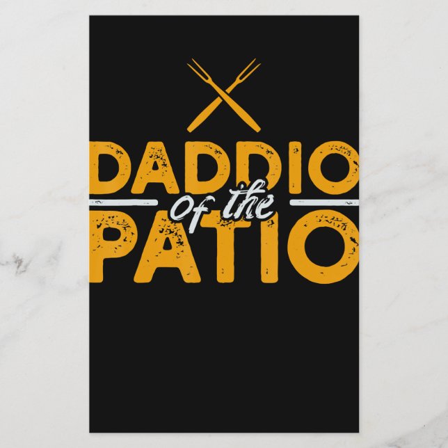 Daddio of the Patio Funny Grill BBQ Flygblad (Framsidan)