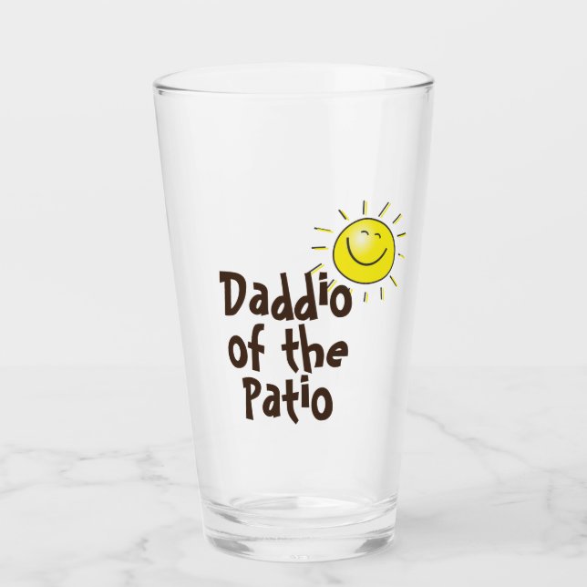 Daddio of the Patio Pappa Glass Glaskopp (Framsida)