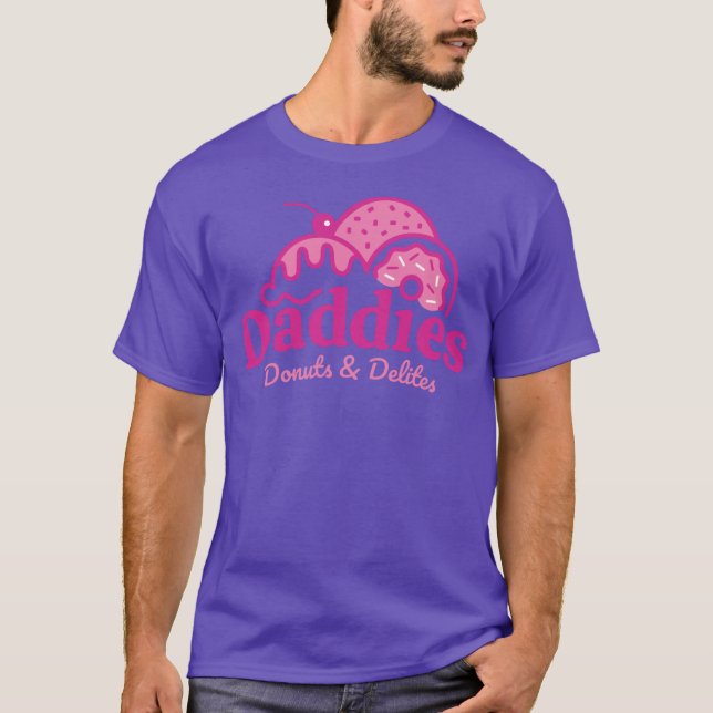 Daddis Donuts T-Shirt i underbar Lila/Rosa  (Framsida)