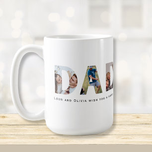 DADDY 5-fotokollage Kaffemugg
