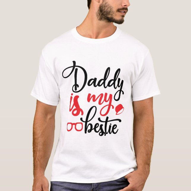 DADDY ÄR MIN BÄSTA, KUTE PAPPA UPPSKATTNINGSKONSTR T SHIRT (Framsida)