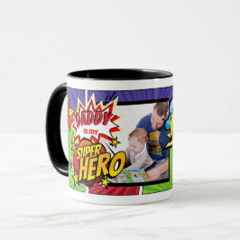 DADDY ÄR TECKNADEN Anpassningsbar-FOTO I SUPERHERO Mugg