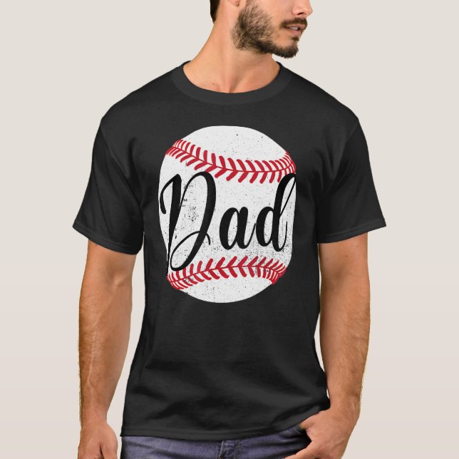 Daddy Baseball Graphic Matching Family Fathers Day T Shirt (Framsida)