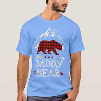 Daddy Bear Christmas Pajama Red Plaid Buffalo Fami T Shirt