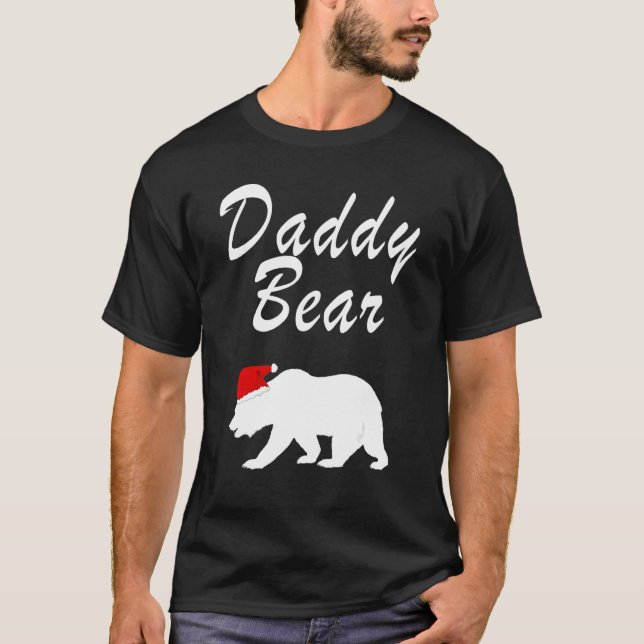 Daddy Bear Christmas Santa Family Matching PJ T Shirt (Framsida)