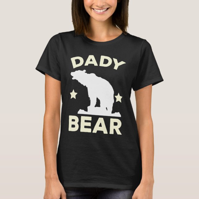 Daddy Bear Cubs Family Father Kids Twins Animal Fo T Shirt (Framsida)
