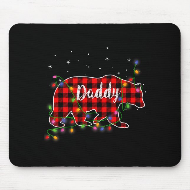 Daddy Bear Red Plaid Christmas Pajama Family Gift  Musmatta (Framsidan)