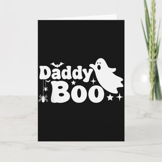 Daddy Boo Funny Ghost Halloween Family Matching  Kort (Framsida)