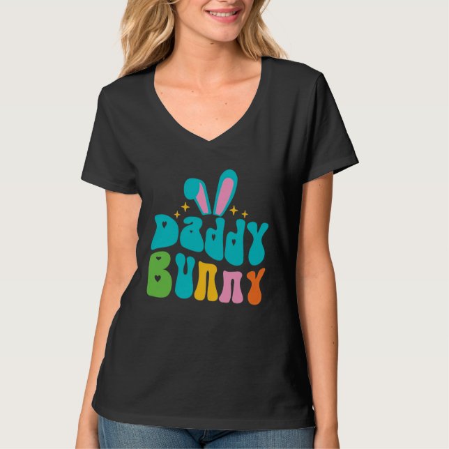 Daddy Bunny Cute Bunny Rabbit Family Easter Day Da T Shirt (Framsida)