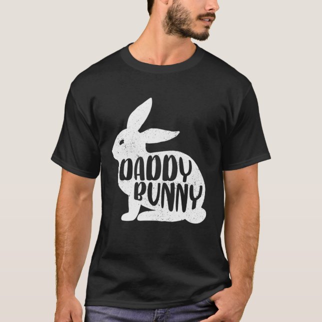 Daddy Bunny Cute Matching Family Easter T Shirt (Framsida)