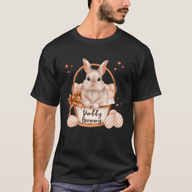 Daddy Bunny Cute Pastel Matching Family Easter Rab T Shirt (Framsida)