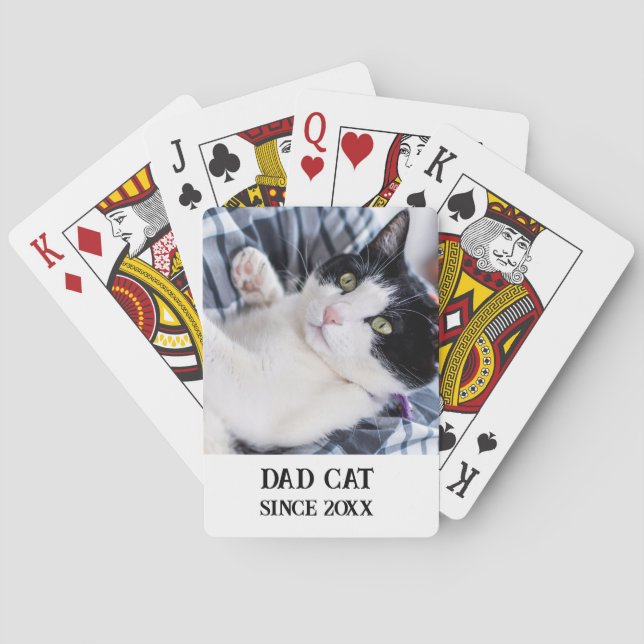 Daddy cat since Photo cute cat Casinokort (Baksidan)