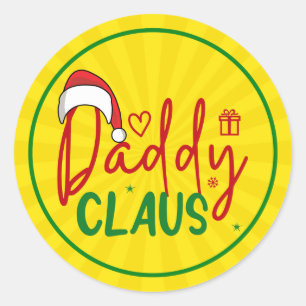 Daddy Claus juldesign-60094 Runt Klistermärke