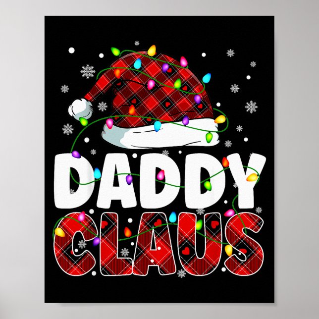 Daddy Claus Merry Christmas Santa Hat Family Match Poster (Framsidan)