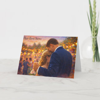 Daddy Daughter Dance" First Hero" Greeting Card  Tack Kort