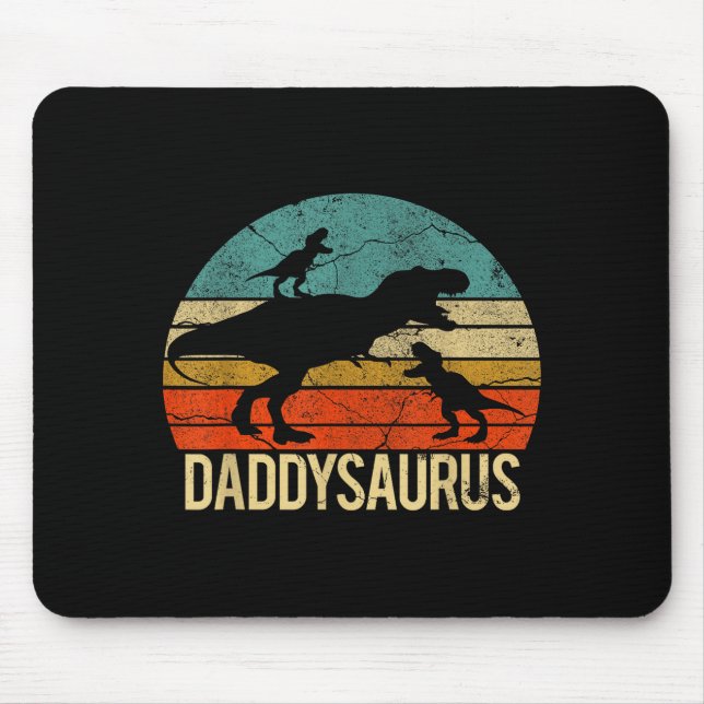 Daddy Dinosaur Daddysaurus 2 Two Kids Christmas Gi Musmatta (Framsidan)