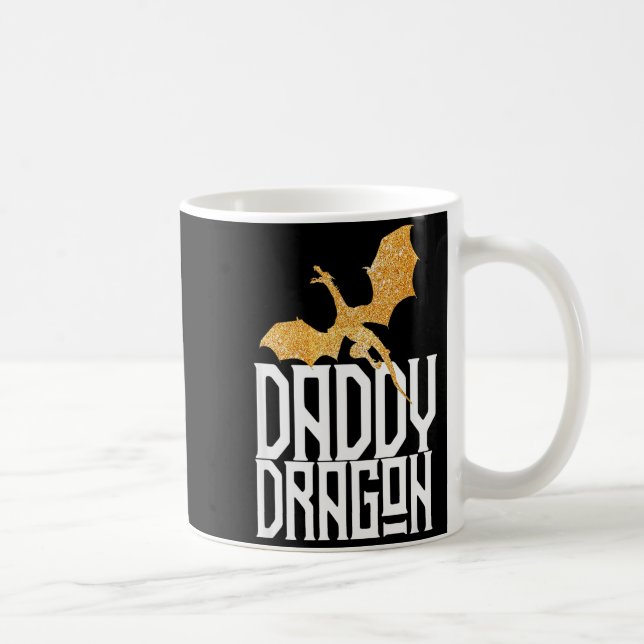 Daddy Dragon Christmas Shirt Matching Family Dad H Kaffemugg (Höger)