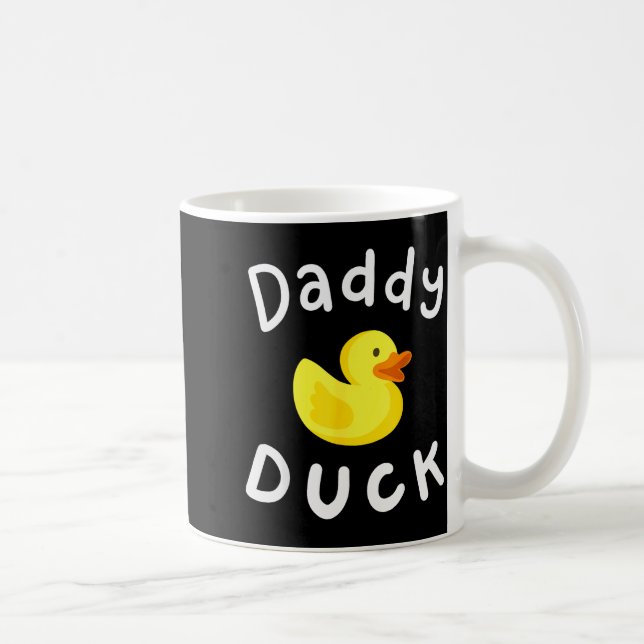 Daddy Duck Birthday Rubber Duck Lover Family Match Kaffemugg (Höger)