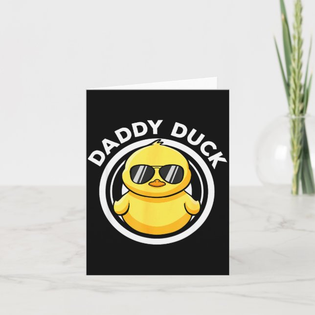 Daddy Duck Dad I Love Ducks Family Lover Funny Rub Kort (Framsida)