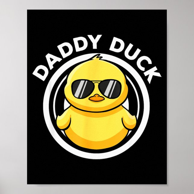 Daddy Duck Dad I Love Ducks Family Lover Funny Rub Poster (Framsidan)