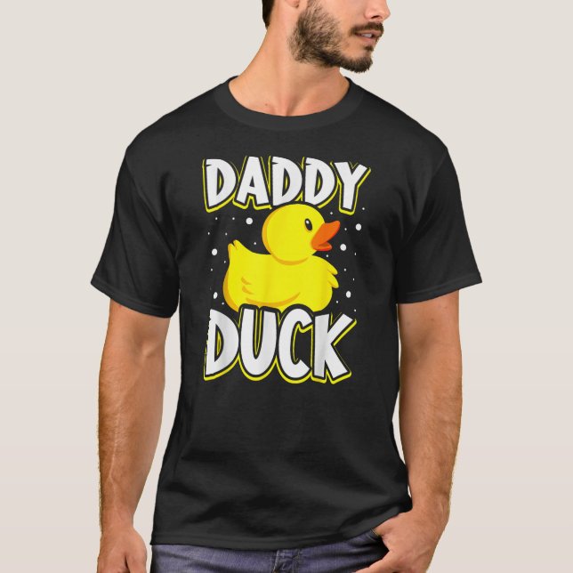 Daddy Duck Rubber Duck Dad T Shirt (Framsida)