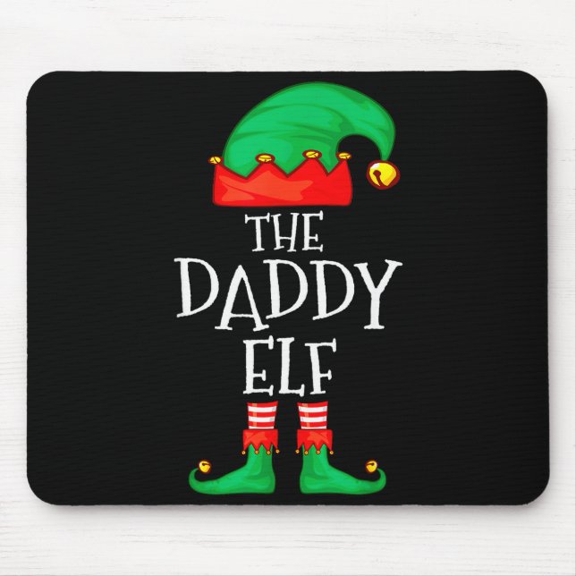 Daddy Elf Family Christmas Daddy Dad Father Elf Sw Musmatta (Framsidan)