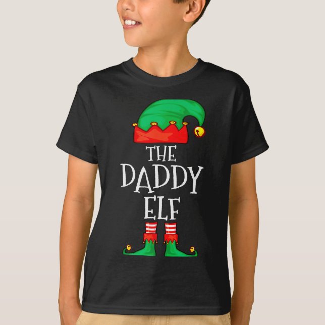 Daddy Elf Family Christmas Daddy Dad Father Elf Sw T Shirt (Framsida)