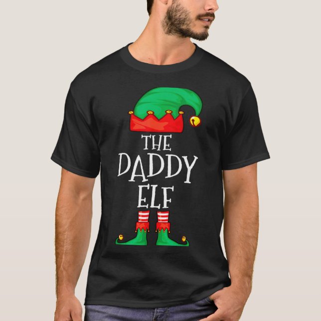 Daddy Elf Family Christmas Daddy Dad Father Elf Sw T Shirt (Framsida)