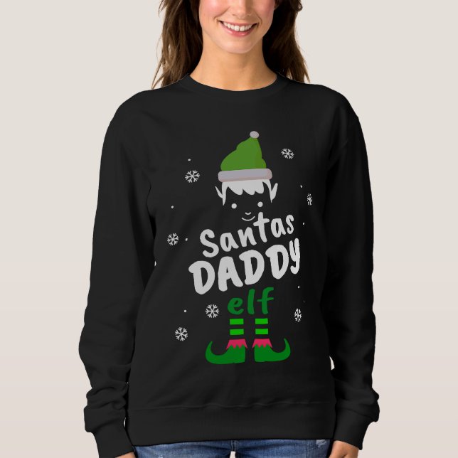 Daddy Elf  Santas Christmas Elf Family Groups T Shirt (Framsida)