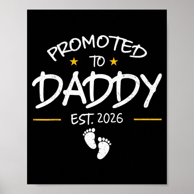 Daddy Est 2026 Daddy To Be New Dad 2026 First Time Poster (Framsidan)