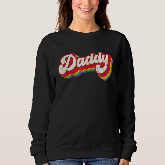 Daddy Gay Pride Month LGBTQ Fathers Day Rainbow Fl T Shirt (Framsida)