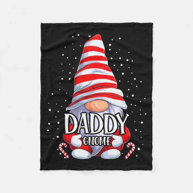 Daddy Gnome Christmas Pajamas Matching Family Grou Fleecefilt (Framsidan)