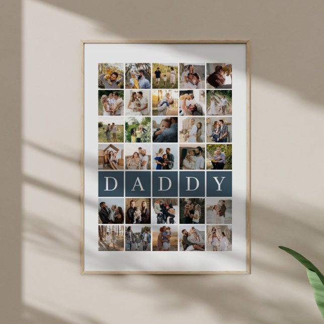 Daddy Grid 30 Photo Collage Family Keepsake Poster (Skapare uppladdad)