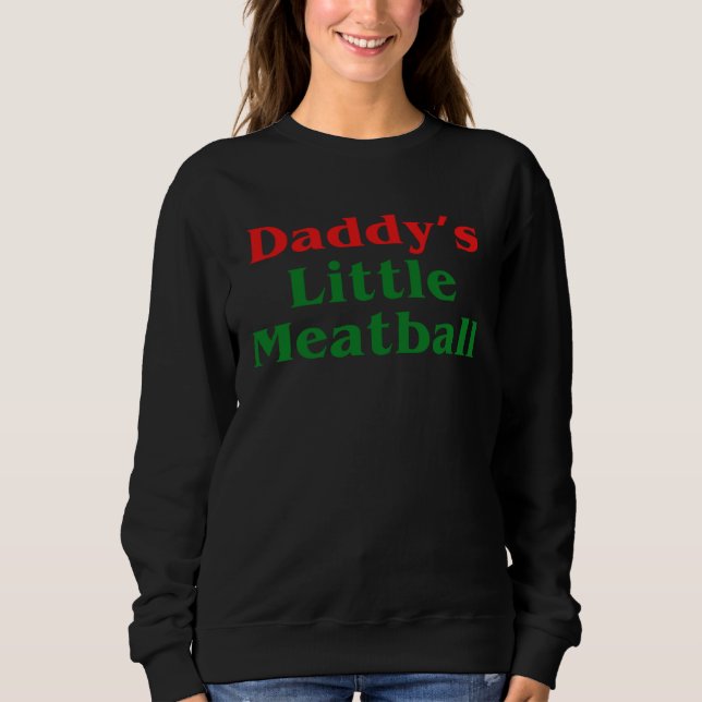 Daddy Little Meatball Italian   2 T Shirt (Framsida)