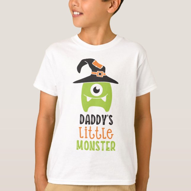 Daddy Little Monster White T Shirt (Framsida)