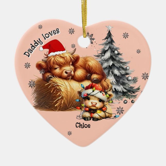 Daddy loves his kid personalized ornament (Framsidan)