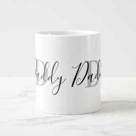 Daddy Monogram Grey Jumbo Mugg