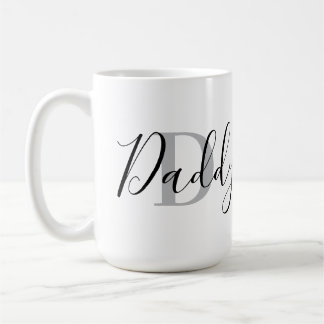 Daddy Monogram Grey Kaffemugg