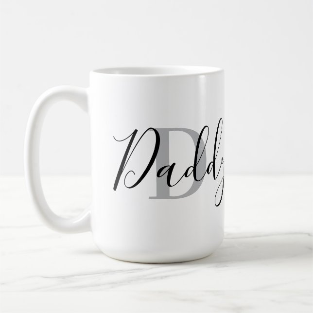Daddy Monogram Grey Kaffemugg (Vänster)
