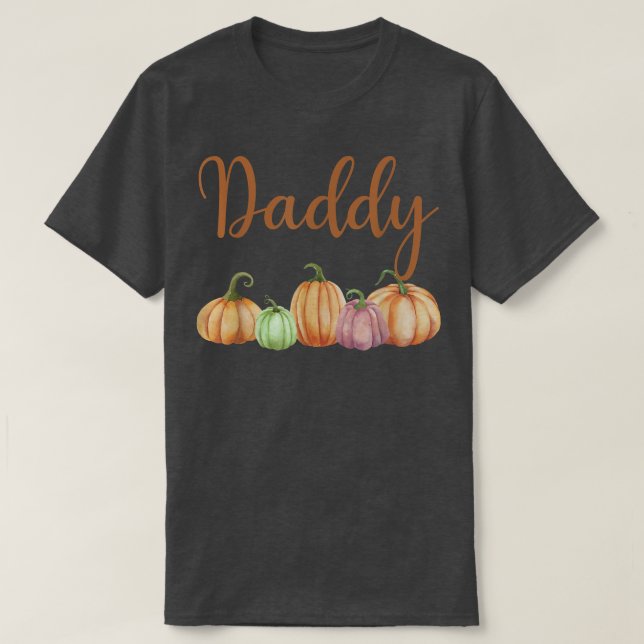 Daddy of Little Pumpkin First Birthday Autumn Pump T Shirt (Design framsida)